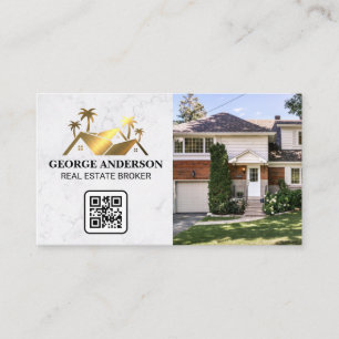 Carte De Visite Logo Gold Realtor   Salon   Code QR