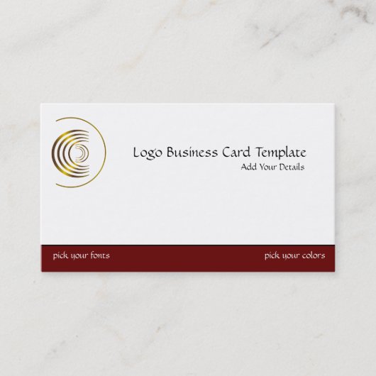 Carte De Visite Logo Gold Reiki - Logo Simple Crescent Reiki (Devant)