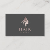 Carte De Visite Logo Gold Rose Hair Stylist (Devant)