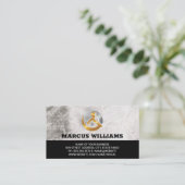 Carte De Visite Logo Gold Silver House | Immobilier (Debout devant)