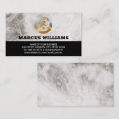 Carte De Visite Logo Gold Silver House | Immobilier (Devant / Derrière)