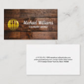 Carte De Visite Logo Gold Silverware | Panneaux en bois (Devant / Derrière)