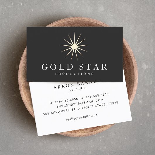 Carte De Visite Logo Gold Star