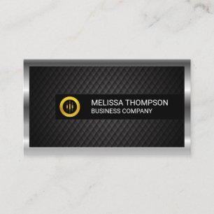 Carte De Visite Logo Gold Stock   Carrelage noir   Argent Métallis