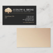 Carte De Visite Logo Gold Tree Classic Professional Noir (Devant / Derrière)