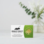 Carte De Visite Logo Gold Tree | Machine à gazon | Herbe (Debout devant)