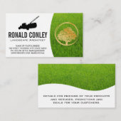 Carte De Visite Logo Gold Tree | Machine à gazon | Herbe (Devant / Derrière)