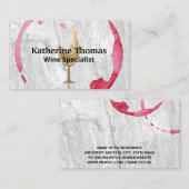 Carte De Visite Logo Gold Wine Splash | Armature d'ardoise à vin (Devant / Derrière)