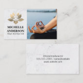 Carte De Visite Logo Gold Yoga | Méditation assis (Devant / Derrière)