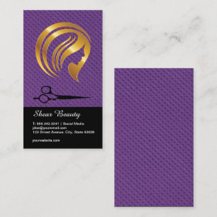 Carte De Visite Logo Golden Beauty Ciseaux salons