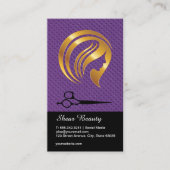 Carte De Visite Logo Golden Beauty | Ciseaux salons (Devant)