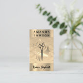 Carte De Visite Logo Golden Beauty | Motif de tissage (Debout devant)