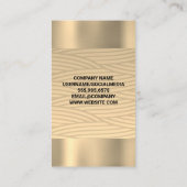 Carte De Visite Logo Golden Beauty | Motif de tissage (Dos)