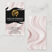 Carte De Visite Logo Golden Hair | Draperie de soie (Devant / Derrière)