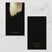 Carte De Visite Logo Golden Swash Écran d'oreille noir (Devant / Derrière)