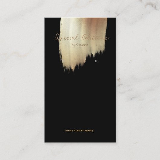 Carte De Visite Logo Golden Swash Écran d'oreille noir (Devant)