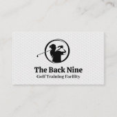 Carte De Visite Logo Golfer Swinging | Golf Ball Motif (Devant)