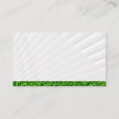 Carte De Visite Logo Golfer Swinging | Herbe (Dos)