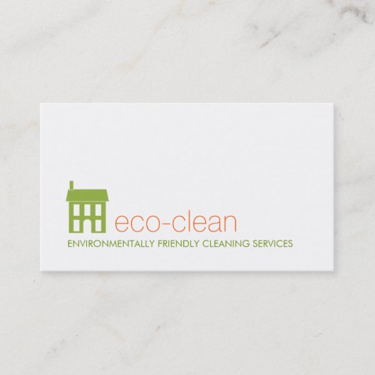 Carte De Visite Logo Green House Services de nettoyage naturel (Devant)