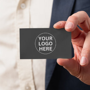 Carte De Visite Logo gris l Professionnel Nettoyer Élégant Minimal