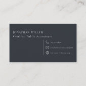 Carte De Visite Logo gris moderne (Devant)
