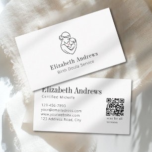 Carte De Visite Logo-grossesse et maternité minimaliste Doula