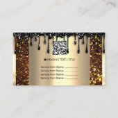 Carte De Visite Logo Hair maquillage clous SPA de goutte QRCode Go (Dos)