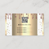 Carte De Visite Logo Hair maquillage clous SPA QR Code blanc (Dos)