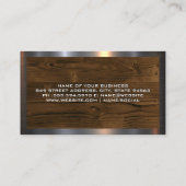 Carte De Visite Logo Hammers | Arrière - plan de bois | Découpe mé (Dos)