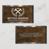Carte De Visite Logo Hammers | Arrière - plan de bois | Découpe mé (Devant / Derrière)