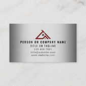 Carte De Visite Logo Handyman Professionnel Construction métalliqu (Dos)