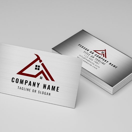 Carte De Visite Logo Handyman Professionnel Construction métalliqu