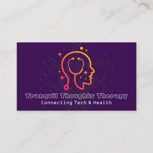 Carte De Visite Logo Healthy Mind | Logiciel d'IA (Devant)
