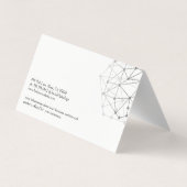 Carte De Visite Logo Hexagonal Tech moderne | Arrière - plan résea (Dos)