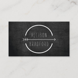 Carte De Visite Logo Hip and Rustic Arrow avec nom manuscrit