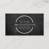 Carte De Visite Logo Hip and Rustic Arrow avec nom manuscrit (Devant)