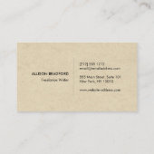 Carte De Visite Logo Hip and Rustic Arrow sur Tan Carton Look (Dos)