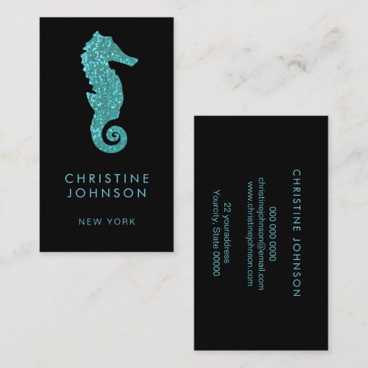Carte De Visite logo hippocampe (Devant / Derrière)
