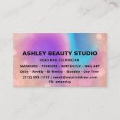 Carte De Visite Logo Hologramme or du coiffeur de maquillage (Dos)