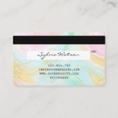 Carte De Visite Logo Holograph Unicorn Modern Credit Card Style (Dos)