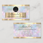 Carte De Visite Logo Holographique de maquillage professionnel (Devant / Derrière)