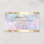 Carte De Visite Logo Holographique de maquillage professionnel (Dos)