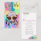 Carte De Visite Logo Holographique des mains et des diamants du Sa (Devant / Derrière)