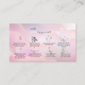 Carte De Visite Logo Holographique Élégant et Violet Moderne Entre (Devant)