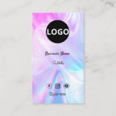 Carte De Visite Logo Holographique en pierre optique personnalisée (Devant)