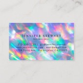 Carte De Visite Logo Holographique Iridescente Ultra Moderne (Dos)