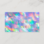 Carte De Visite Logo Holographique Iridescente Ultra Moderne (Devant)