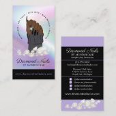 Carte De Visite Logo Holographique Nail Tech Nail Salon tendance m (Devant / Derrière)