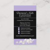 Carte De Visite Logo Holographique Nail Tech Nail Salon tendance m (Dos)