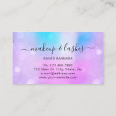 Carte De Visite Logo Holographique Pearly Pink ongles de maquillag (Dos)